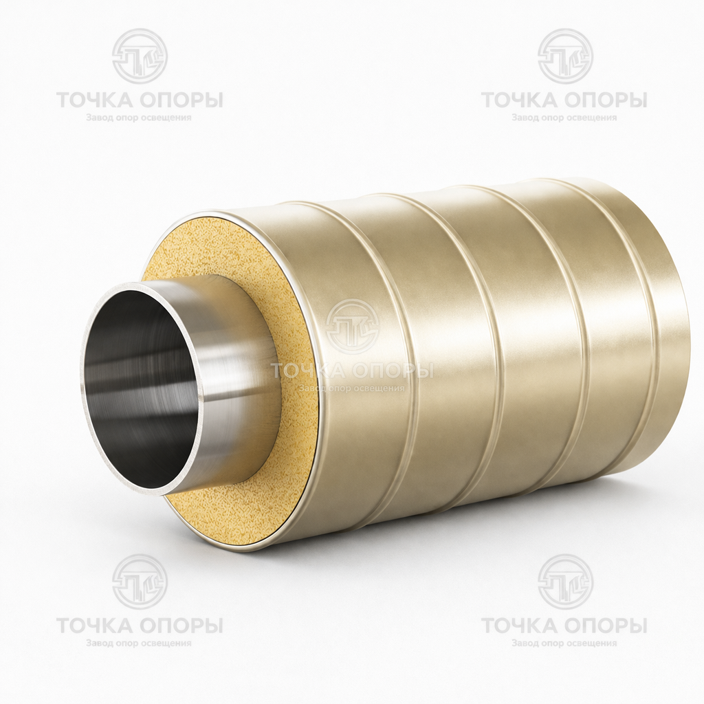 Труба ППУ стальная оболочка 140х38х3 мм ГОСТ 30732-2006