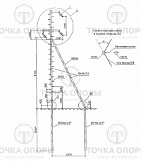 Угловая промежуточная опора УПс10-1
