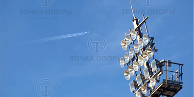 Поставка в город Красная Горбатка, стадион Олимп, мачт ВМОН-35 и опор НФГ-9