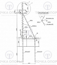 Переходная угловая промежуточная опора ПУПс10-1