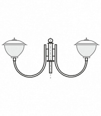 К95-0,5…0,6-0,3-0-0 торшерный двухрожковый кронштейн