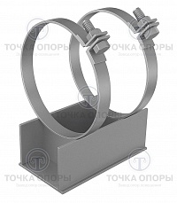 Опоры приварные скользящие направляющие МВН 9169-64