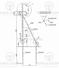 Угловая промежуточная опора УПс10-2
