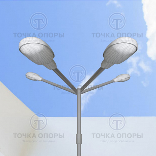 К4-1,0-1,0-/90-Ф4 четырехрожковый консольный кронштейн