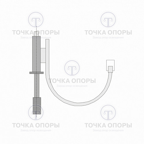 К41-0,8-1,5-12-5 торшерный однорожковый кронштейн 